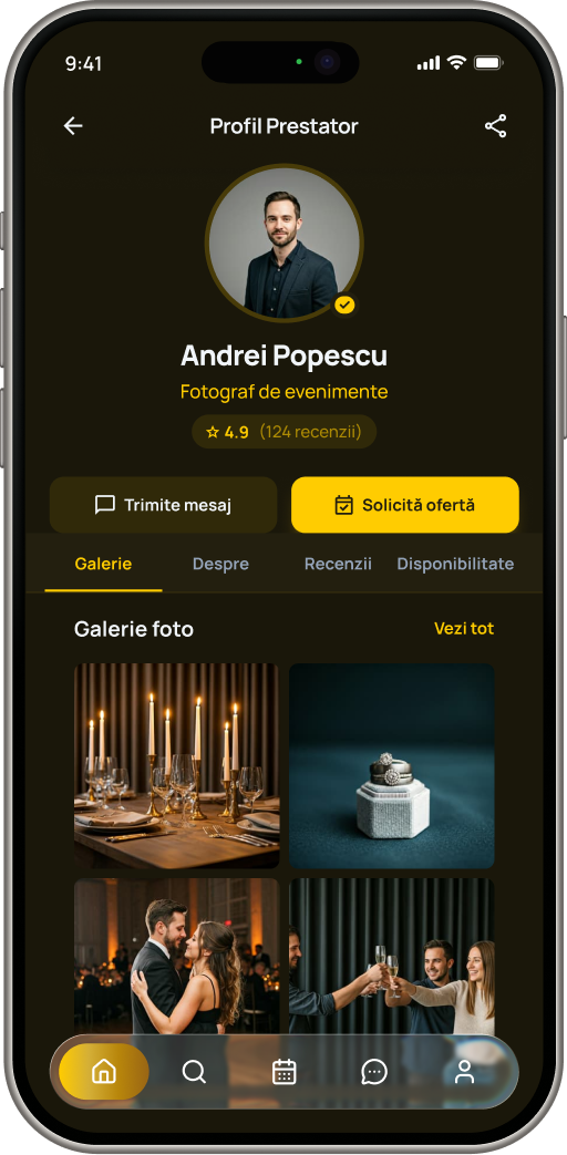 Ecran aplicație dreapta